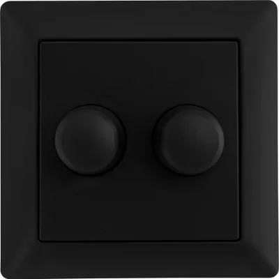Produktbild von Ledvion - Abdeckschalter Doppeldimmer Dimmerknopf  - Drücken / Drehen -  EU -