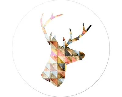 Produktbild von Glasbild Polygon Deer I Ø 20 cm