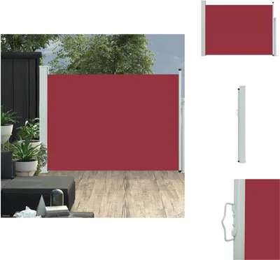 Image de vidaXL Marquise latérale extensible 100×500 cm Rouge - Parasols & Protection solaire