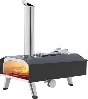 Produktbild von Famanu tragbarer Holzpellet-Pizzaofen für Garten und Camping - Kochen in 60 Sekunden
