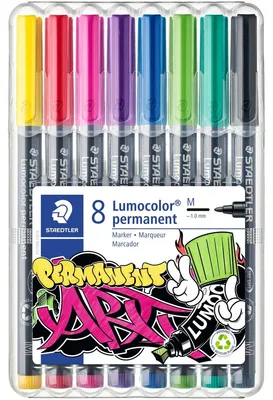 Produktbild von Staedtler Folienstift Lumocolor M perm 8St 4007817078211