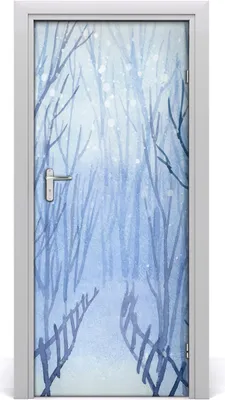 Produktbild von Tulup Türaufkleber 85x205 cm Dekorative Aufkleber Selbstklebend Wasserdichte Tapete Abnehmbar Schlafzimmer Wohnzimmer Wohnkultur - Wald im Winter