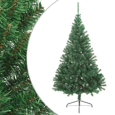 Obrázok produktu pre Umelý polovičný vianočný stromček+stojan, zelený 240 cm, PVC