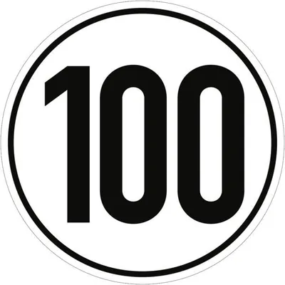 Produktbild von Dreifke® Aufkleber Geschwindigkeitsschild, 100 km/h, Folie, Ø 200 mm