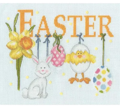 Produktbild von Auslaufmodell Bothy Threads Kreuzstich Stickpackung "Es muss Ostern sein", Zählmuster, XKTB24, 26x22cm
