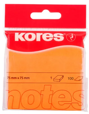 Produktbild von Kores Haftnotizen "NEON NOTES" 75 x 75 mm blanko orange 100 Blatt