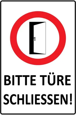 Produktbild von vianmo Holzschild 30x20 cm Bitte Türe schließen Warnschild Hinweisschild