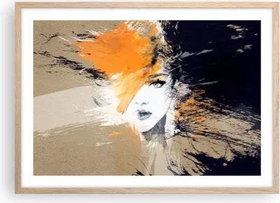 Produktbild von Gerahmtes Poster - Rahmen in heller Eiche - Abstraktion Frau - 70x50 cm - Wand Bild - Wanddeko - Wandbilder - Kunstposter - Wandposter - Bilderrahmen - Bilder - Kunstdruck - Wandbild - P2NAA70x50-3656