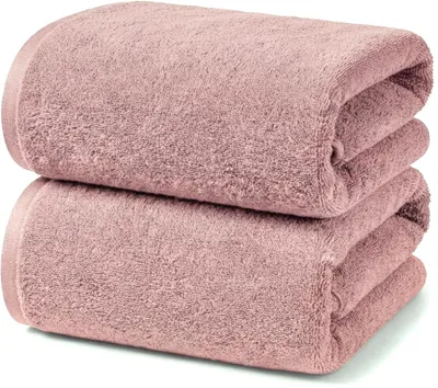Productafbeelding van Ruggeri set van 2 douchehanddoeken, katoen, 70 x 140 cm, roze