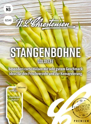 Produktbild von Stangenbohne Goldelfe | Stangenbohnensamen von N.L. Chrestensen