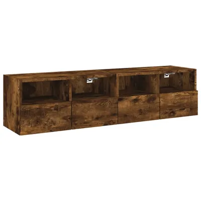 Produktbild von TV-Wandschränke 2 Stk. Räuchereiche 60x30x30 cm Holzwerkstoff