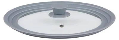 Glasdeckel mit Silikonrand, 24–28 cm, spülmaschinengeeignet