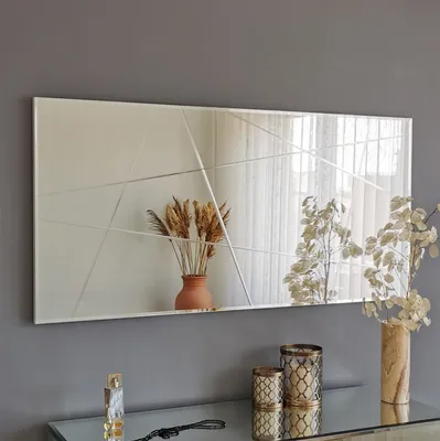 Immagine prodotto di Skye Decor, A331Y, specchio da parete, argento, MDF, 130 x 62 x 2,2 cm