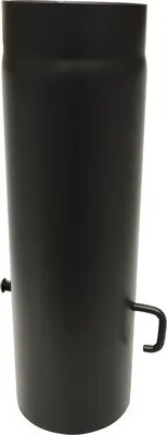 Produktbild von Ofenrohr mit Sperre Ø130 mm 0,5m senotherm lackiert schwarz metallic