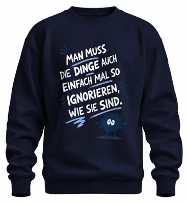 Productafbeelding van Gewoon en. Statement, sarcasme. Trui, marineblauw, maat XL
