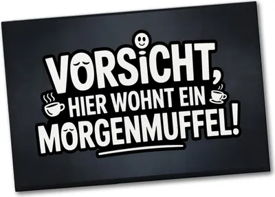 Produktbild von Vorsicht, hier wohnt ein Morgenmuffel! Souvenir Magnet Humor