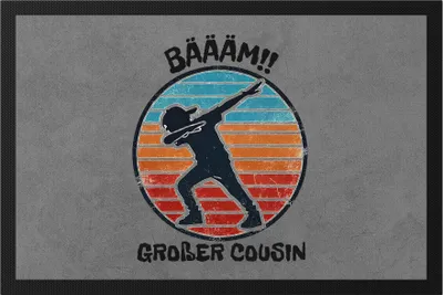 Produktbild von Bääm! Großer Cousin Fußmatte Ankündigung Dab Geburt Nachwuchs Schwangerschaft