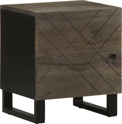 Produktbild von vidaXL Nachttische 2 Stk. Schwarz 40x33x46 cm Massivholz Mango