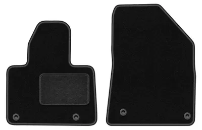 Image de Tapis avant en moquette pour Citroën C5 II X7 2008-2017 (liftback/berline/break) – 2 pièces, noirs, sur mesure – Wielganizator LUX