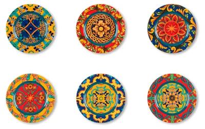 Immagine prodotto di Excelsa set di 6 Trinacria da incasso in plastica da 33 cm colorati