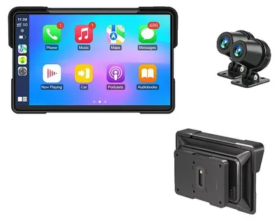 Immagine prodotto di Radio per moto, schermo da 7 pollici, supporta CarPlay e Android Auto, 7"Carplay-DVR, None-a