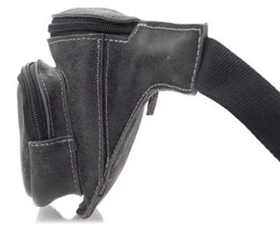 Produktbild von Beigefarbene Vintage-Leder-Gürteltasche BL03