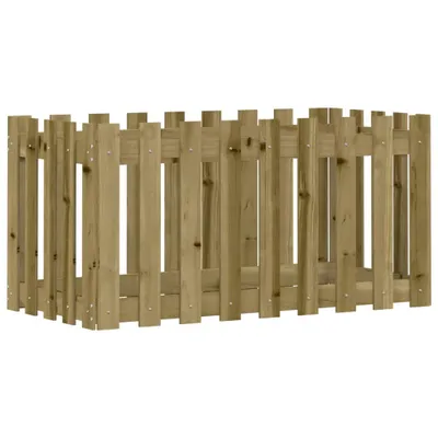 Produktbild von Hochbeet Lattenzaun-Design 100x50x50 cm Kiefernholz Imprägniert