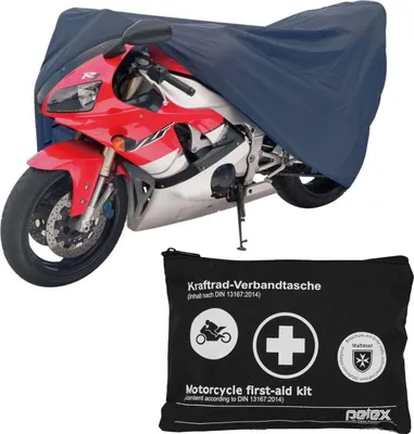Produktbild von Motorrad Abdeckung Plane M ca.203x89x119 cm + Verbandtasche DIN 13167 von PETEX