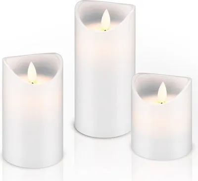 Obrázek produktu pro goobay LED svíčky z pravého vosku bílé (sada 3 ks)