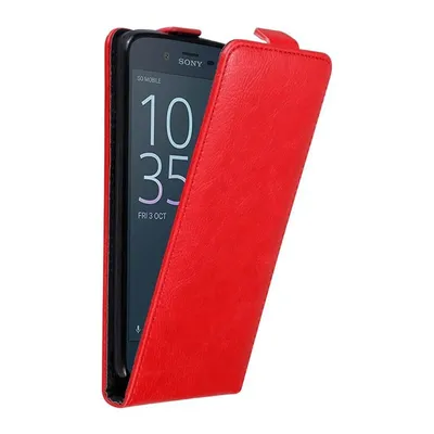 Image de Cadorabo Housse pour Sony Xperia XZ / XZs Housse de protection en rouge Flip Etui Housse de téléphone portable Case Cover