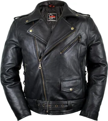 Produktbild von Motorrad Chopper Lederjacke Jacke Rockerjacke Clubjacke Bikerjacke 90´s Jahre (3XL)