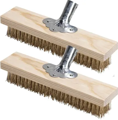 Produktbild von Drahtbesen 30 cm - Effektive Straßenreinigung - 2 Stück - Stahl