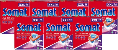 Produktbild von Somat All in 1 Extra Spülmaschinen Tabs 7x54 Tabs XXL Pack Geschirrspül Tabs