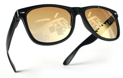 Produktbild von Nerd Sonnenbrille Schwarz Gold