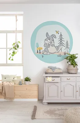 Produktbild von Komar Vlies Fototapete / Wandtattoo selbstklebend - Bambi Thumper - Größe: 125 x 125 cm (Breite x Höhe) - 1 Teile