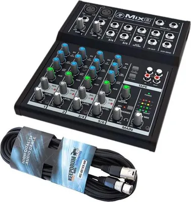 Produktbild von Mackie Mischpult Mix8 8-Kanal Kompaktmixer mit XLR-Kabel