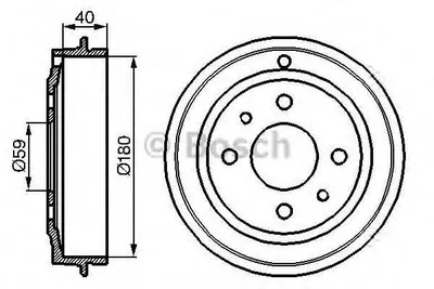 Produktbild von Bosch Bremstrommel Hinterachse 0 986 477 083