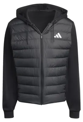 Produktbild von adidas Herren Essentials Climawarm Hybrid Down Hooded Coat, black, S