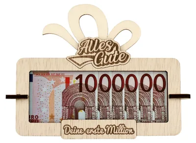 Zdjęcie produktu dla Ramka na pieniądze Deine erste Million DE