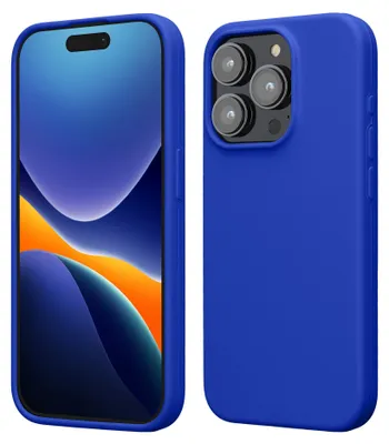 Produktbild von kwmobile Handyhülle für iPhone 15 Pro Max Hülle, für iPhone 15 Pro Max Case - Hülle Silikon - kabelloses Laden - Baltik Blau
