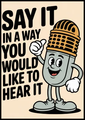 Produktbild von Poster 70x100cm Motivationsaffirmation Retro Vintage für das Wohnzimmer Say It