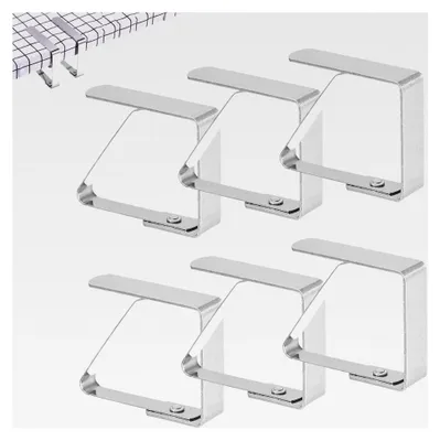 Produktbild von Tischdeckenklammern [6 Stück], Edelstahl Tischdeckenclips für Gartentische bis 5,5 cm Stärke
