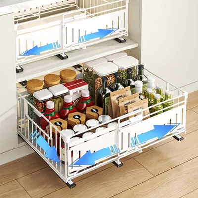 Image de Omgoods - Organisateur de cuisine extensible avec étagères en métal