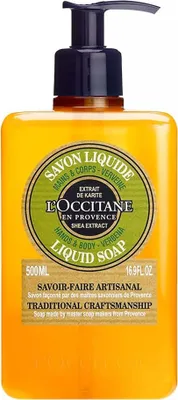 Produktbild von L'Occitane Luxury Size Shea Verbena Hands & Body Liquid Soap, Körper, Flüssigseife, Pumpenflasche, Reinigend, Orange, Eisenkraut