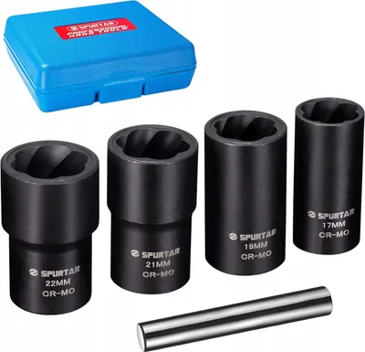 Zdjęcie produktu dla Spurtar Zestaw 5 El. Kluczy Nasadowych 17/19/21/22 Mm Do Usuwania Nakrętek