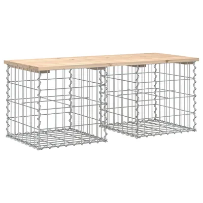 Immagine prodotto di Panchina da giardino Gabion 103x44x42 cm in legno di pino massiccio