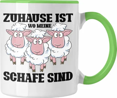 Produktbild von Trendation - Lustige Tasse Schaf Liebhaber Hirte Geschenk zum Geburtstag  (Grün)