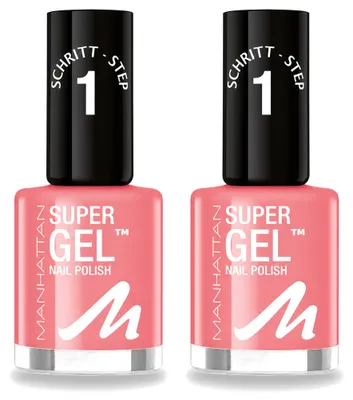 Produktbild von 2 x MANHATTAN Super Gel Nagellak - 240 Pop Princess Pink - 12 ml - Vorteilspackung - 2 Stücke