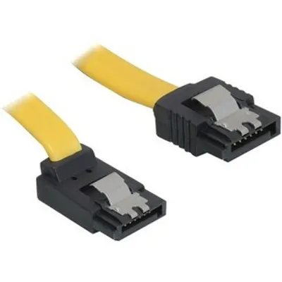 Produktbild von DELOCK SATA-Kabel SATA -> SATA up St/St 0.30m gelb Clips