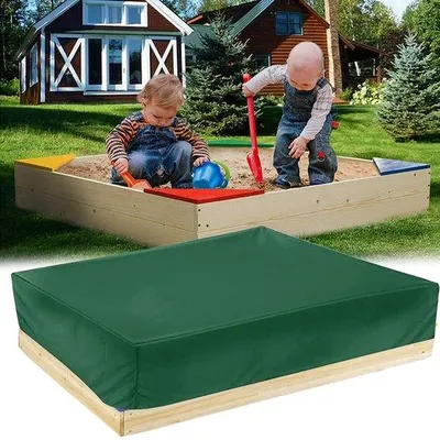 Image de Ibenzoa® : Protection pour bac à sable – Housse imperméable et résistante aux déchirures, fabriquée en Oxford 210D, résistante aux UV, dimensions adaptées : 150 x 150 x 20 cm